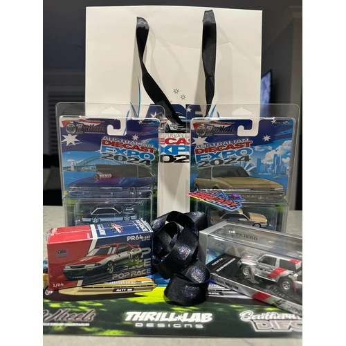 Australian Diecast Expo 2024 Bag - 4 Cars - Exclusive - Oz Wheels - Pop Race