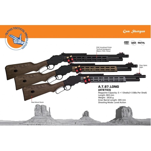 Golden Eagle AT8703 Long Lever Action Shotgun Gel Blaster