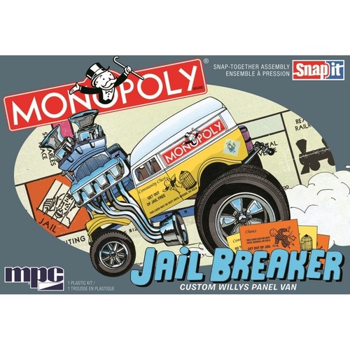 MPC - 1/25 Monopoly Jail Breaker Custom Willys Panel (Snap) - model Plastic Kit - RMPC946