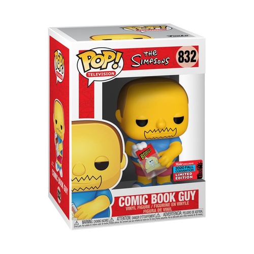 The Simpsons - Comic Book Guy NYCC 2020 US Exclusive #832 Pop! Vinyl