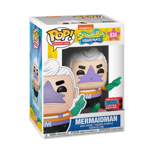 SpongeBob SquarePants - Mermaid Man NYCC 2020 US Exclusive #834 Pop! Vinyl