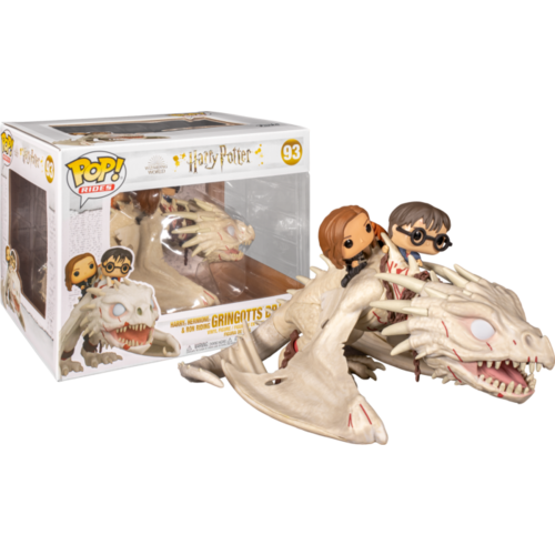 Harry Potter - Harry, Hermione & Ron with Gringott’s Dragon Funko #93 Pop! Rides Vinyl