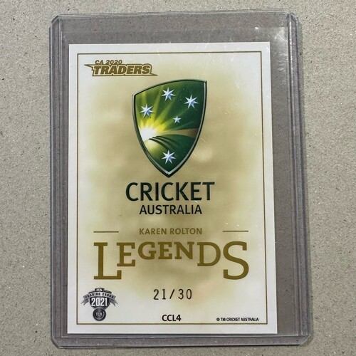 2021/22 Cricket Traders Legends Case Card  KAREN ROLTON Australia 28/30 #CCL4