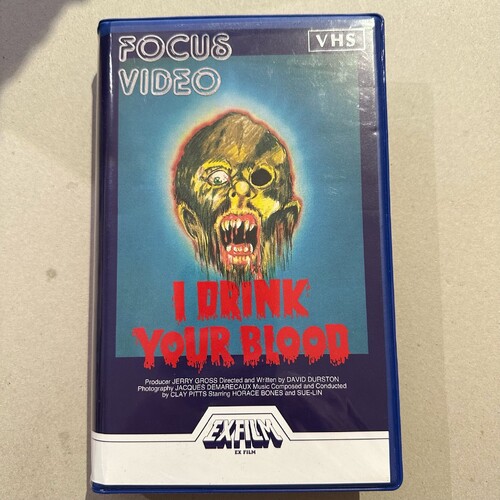 I DRINK YOUR BLOOD (VHS) PERFECT CONDITION