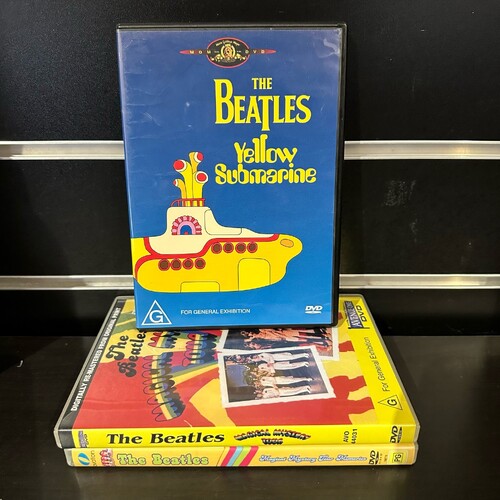 THE BEATLES DVD BUNDLE - YELLOW SUBMARINE, MAGICAL MYSTERY TOUR, MAGICAL MYSTERY TOUR MEMORIES - GC