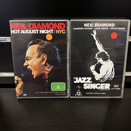 NEIL DIAMOND DVD BUNDLE - HOT AUGUST NIGHT / NYC & THE JAZZ SINGER - GC