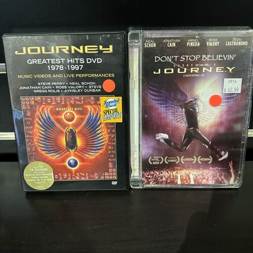 JOURNEY DVD BUNDLE - DON'T STOP BELIEVIN' & GREATEST HITS 1978 - 1997 - GC