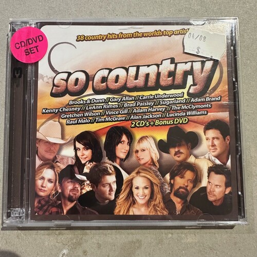 SO COUNTRY 2008 - Compilation ALBUM - 2CD'S + BONUS DVD