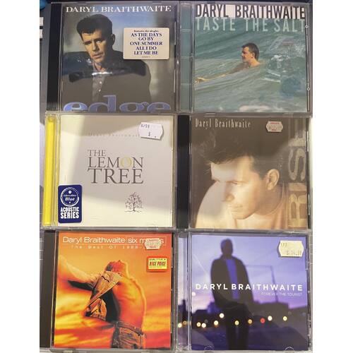 DARYL BRAITHWAITE - SET OF 6 CD'S COLLECTION 1