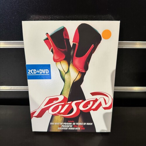 POISON - THE BEST OF POISON , GREATEST VIDEO HITS & POISON'D CD - 2 DVD 1 CD - GC