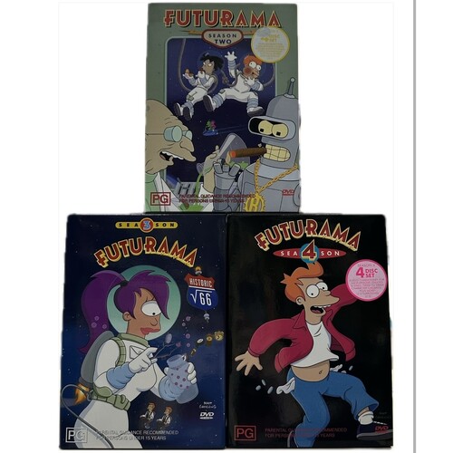 FUTURAMA DVD BUNDLE - SEASON 2, SEASON 3 & SEASON 4 (REGION 4, GC)