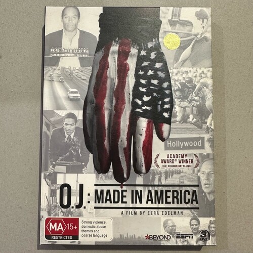 O.J. Made in America DVD (3 Disc - 2016) REGION 4