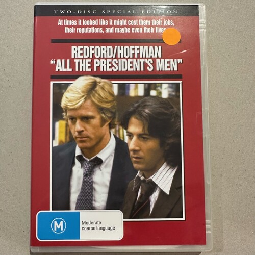 REDFORD/HOFFMAN "ALL THE PRESIDENT'S MEN" (2 DISC DVD, 1976, REGION 4)