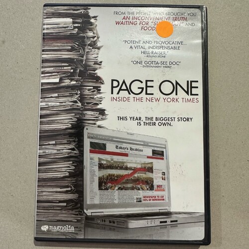 Page One: Inside the New York Times (DVD, 2011) REGION 1