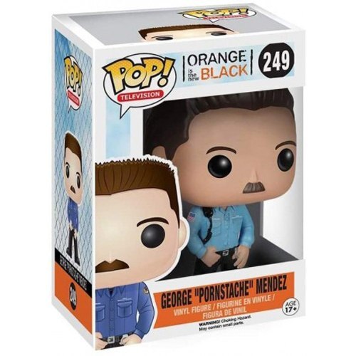 POP ACTION FIGURE OF GEORGE "PORNSTACHE" MENDEZ #249 (not mint box)