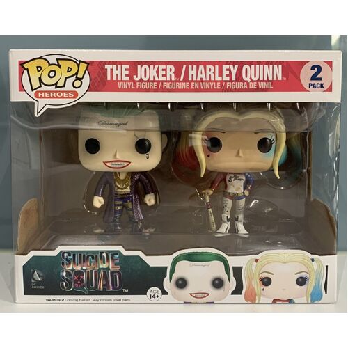 FUNKO POP! THE JOKER AND HARLEY QUINN 2 PACK RARE!