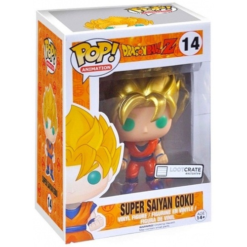 POP! Vinyl Dragon Ball Z - Super Saiyan Goku (LootCrate Sticker) #14 with Pop Protector