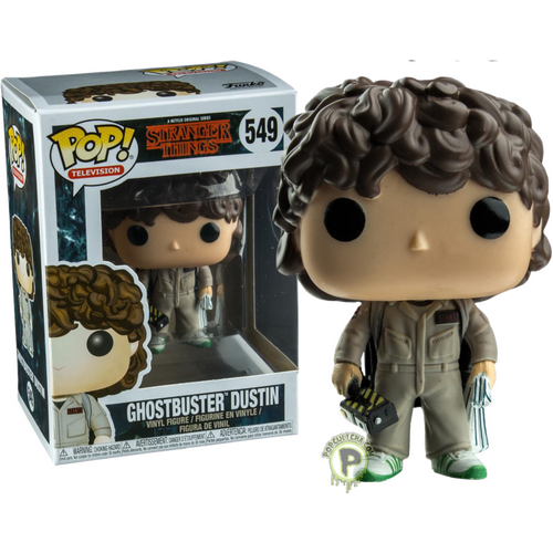 Stranger Things - Ghostbuster Dustin Pop! Vinyl Figure 549 (NOT MINT BOX)