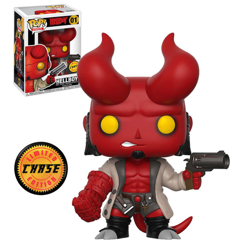 POP! Vinyl Hellboy - Hellboy #01 CHASE Funko with Pop Protector