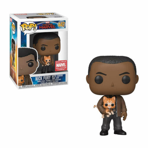 POP! Vinyl Captain Marvel - Nick Fury (with Goose Cat) #447 Exclusive Collector Corps