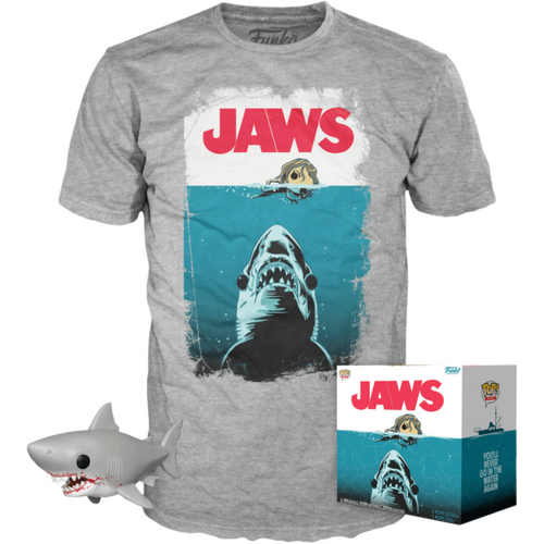 Jaws - Bloody Great White Shark 6" Super Sized Pop! Vinyl Figure & T-Shirt Box Set Large