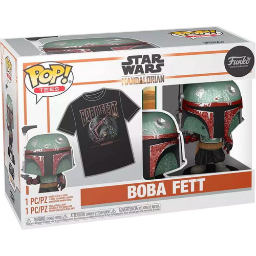 Star Wars: The Mandalorian - Boba Fett Pop! Vinyl Figure & T-Shirt Box Set XL