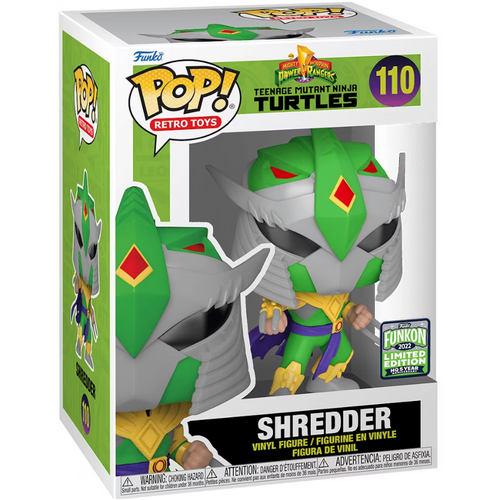 POP! Vinyl TMNT - Shredder #110 2022 Special Edition Ninja Turtles STICKERED AS PICTURED