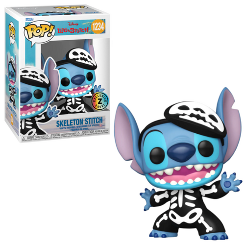 POP! Vinyl Lilo and Stich - Skeleton Stitch #1234 Zavvi Exlcusive Stickered Funko