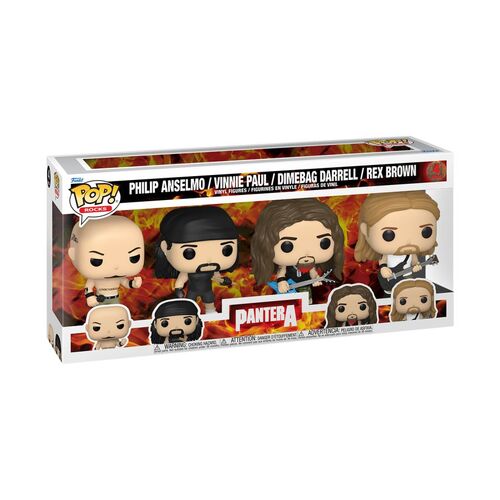 POP! Vinyl Pantera 4 Pack - Phillip - Vinnie - Dimebag - Rex