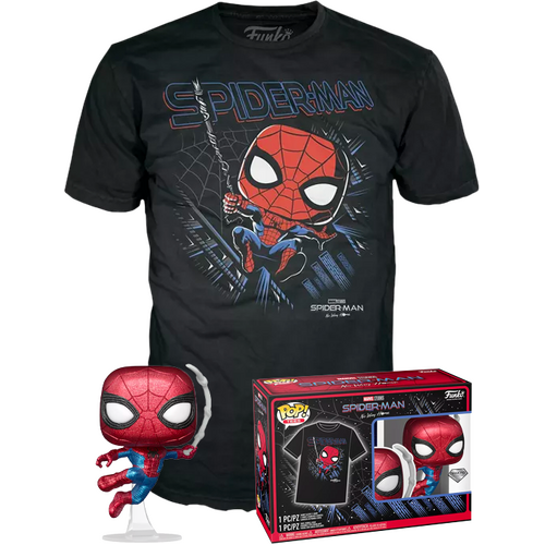 Spider-Man: No Way Home - Spider-Man Diamond Glitter Pop! Vinyl Figure & T-Shirt Box Set