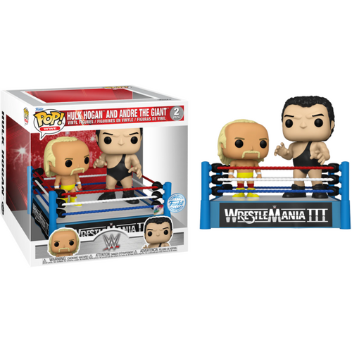 WWE - Hulk Hogan vs. Andre the Giant Wrestlemania III Pop! Moment Vinyl Figure 2-Pack