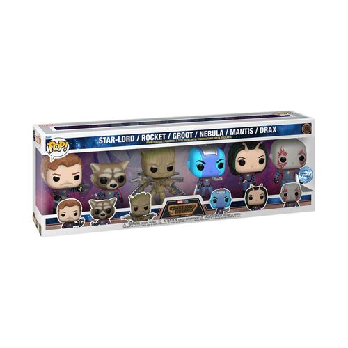 Guardians of the Galaxy: Vol. 3 - US Exclusive Pop! 6-Pack Star-Lord Rocket Groot Nebula Mantis Drax