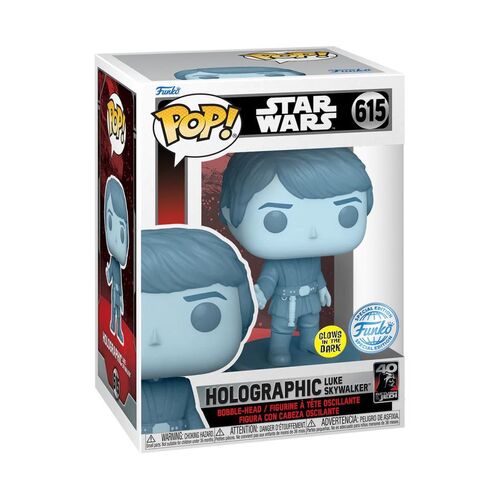 Star Wars: Return of the Jedi 40th Anniversary - Holo Luke Glow US Exclusive Pop! Vinyl [RS]  #615