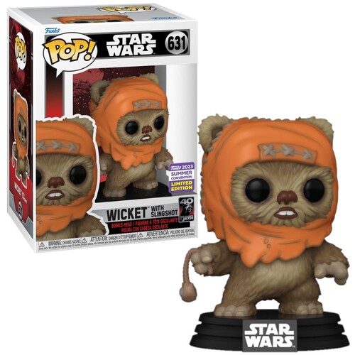 Star Wars - Wicket with Slingshot SDCC 2023 US Exclusive Pop! Vinyl [RS] #631