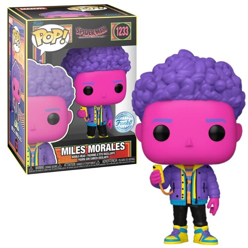 Spider-Man: Across the Spider-Verse - Miles Morales US Exclusive Blacklight Pop! Vinyl [RS] #1233