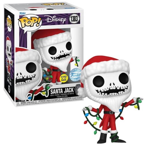 The Nightmare Before Christmas - Santa Jack US Exclusive GLOW #1383 Pop! Vinyl 30th Anniversary