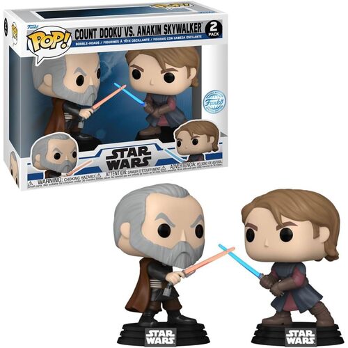 POP! Vinyl Star Wars - Count Dooku vs Anakin Skywalker 2 Pack Figures