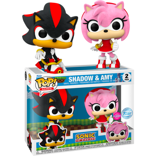 Sonic the Hedgehog - Shadow & Amy Flocked Pop! Vinyl Figure 2-Pack [RS]