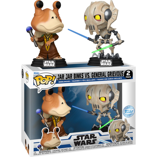 Star Wars: The Clone Wars - Jar Jar Binks vs General Grievous Pop! Vinyl Figure 2-Pack