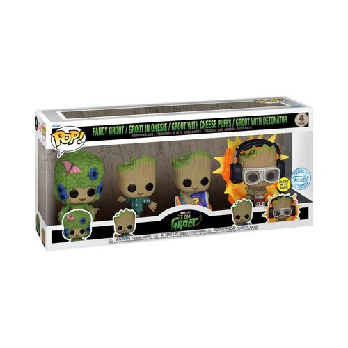 I Am Groot - I Am Groot US Exclusive Glow Pop! Vinyl 4-Pack