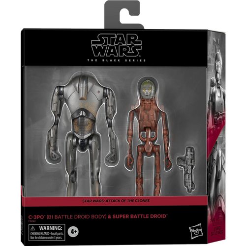 Star Wars Black Series Episode II: Attack of the Clones - C-3PO (B1 Battle Droid Body) & Super Battle Droid Black Series 6" Scale Action Figure 2-Pack