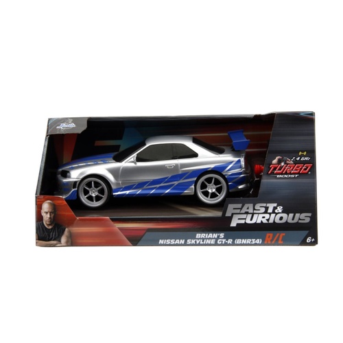 Fast & Furious - 2002 Nissan Skyline GT-R (BNR34) 1:24 Scale Remote Control Car