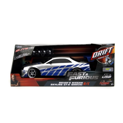 Fast & Furious - 2002 Nissan Skyline GT-R (BNR34) 1:10 Scale Remote Control Car