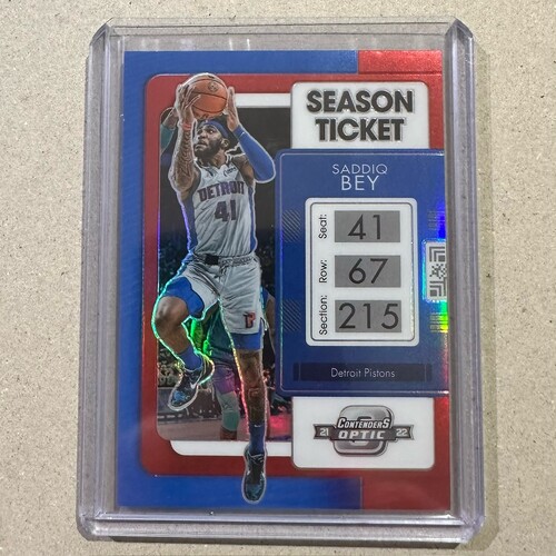 2022 Panini NBA Contenders OPTIC - SADDIQ BEY SEASON TICKET #47