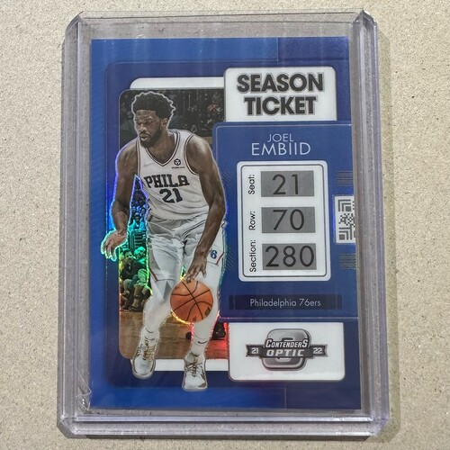 2022 Panini Blue NBA Contenders BLUE Season Ticket JOEL EMBIID 40/99 #13