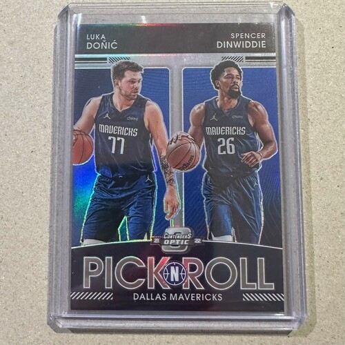 2021-22 Panini Contenders Optic Pick 'n' Roll - Luka Doncic & Spencer Dinwiddie #7