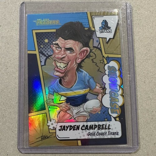 2024 NRL Traders Titanium Showcase Case Card - JAYDEN CAMPBELL #45/60