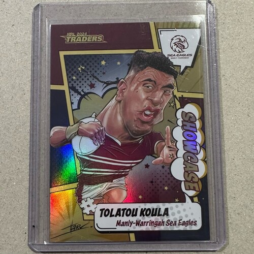 2024 NRL Traders Titanium Showcase Case Card - TOLATOU KOULA #47/60