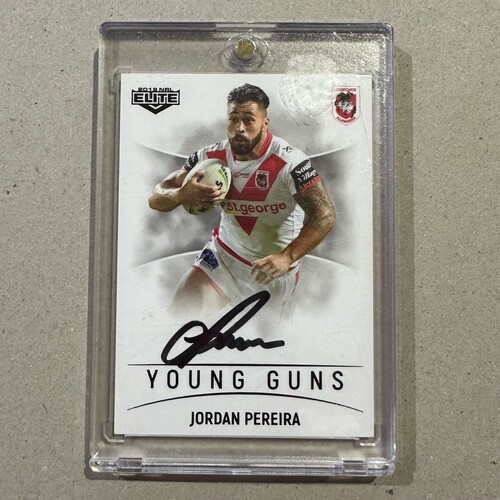 2019 NRL ELITE YOUNG GUNS - JORDAN PEREIRA - DRAGONS SIGNATURE 88/90