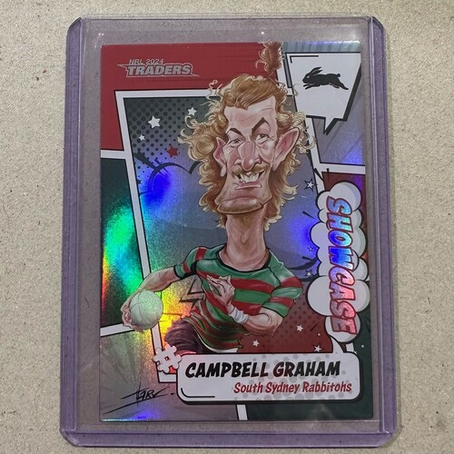 2024 South Sydney Rabbitohs NRL TLA Traders Showcase Card - CAMPBELL GRAHAM